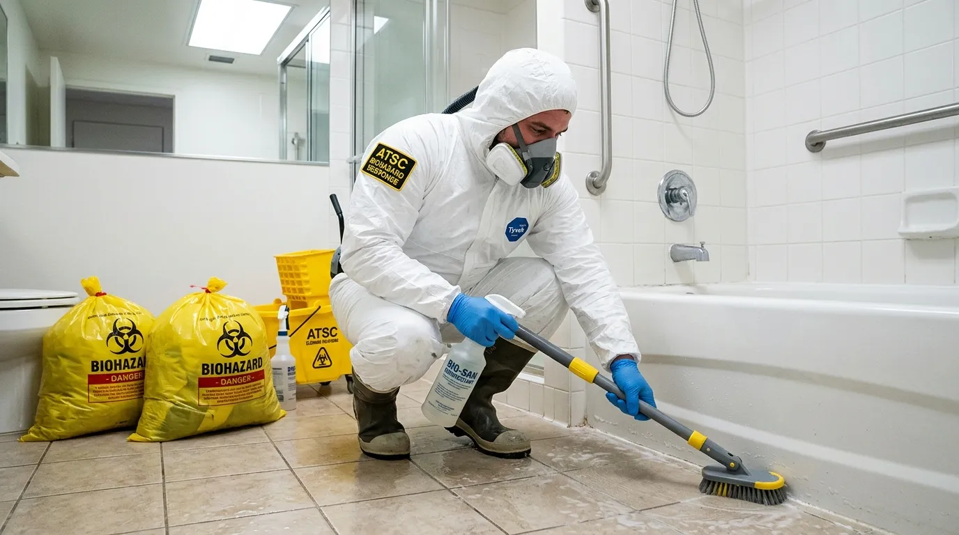 Decontamination equipment deployed for Blood Cleanup in Bridgewater